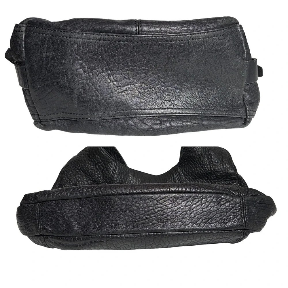 Vince Camuto Black Leather Shoulder Bag Lot Fava Zoey Hobo Tote Handbag DAMAGED - Picture 3 of 16